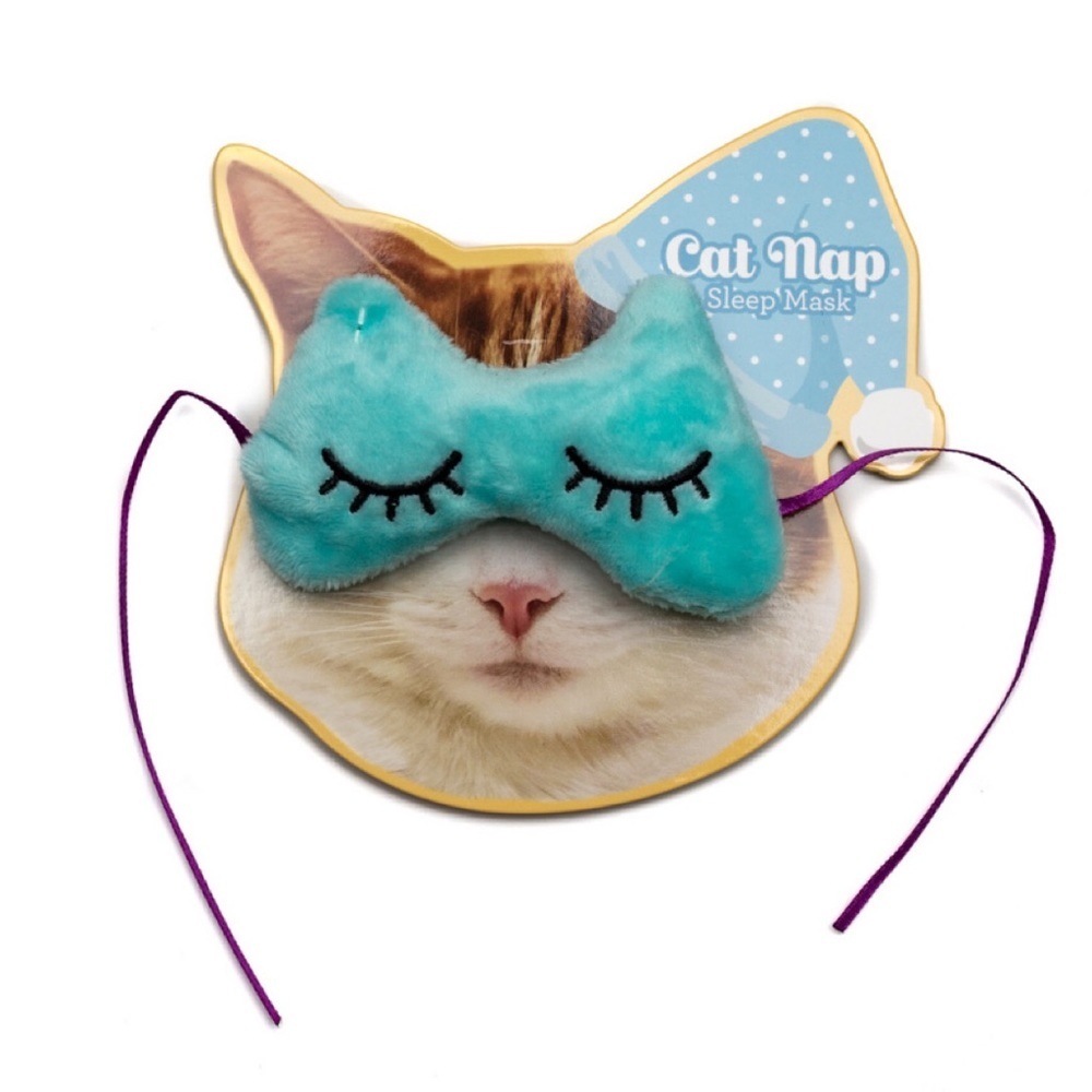Cat Nip Filled Blue Sleep Mask - Cat Toy by R2P Pet